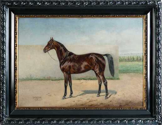 Сверчков Георгий Николаевич. Портрет верхового жеребца «War Cloud» 